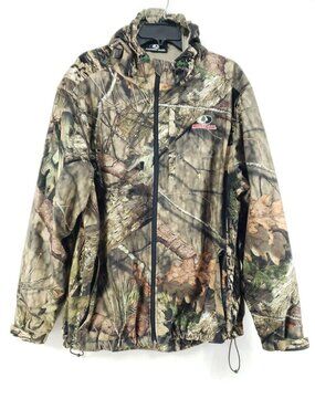 Mossy Oak Insulated Mens XL Camouflage Outdoor Hooded Jacket Polyester